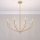Laurell 8 Light 30 inch Modern Gold Chandelier Ceiling Light